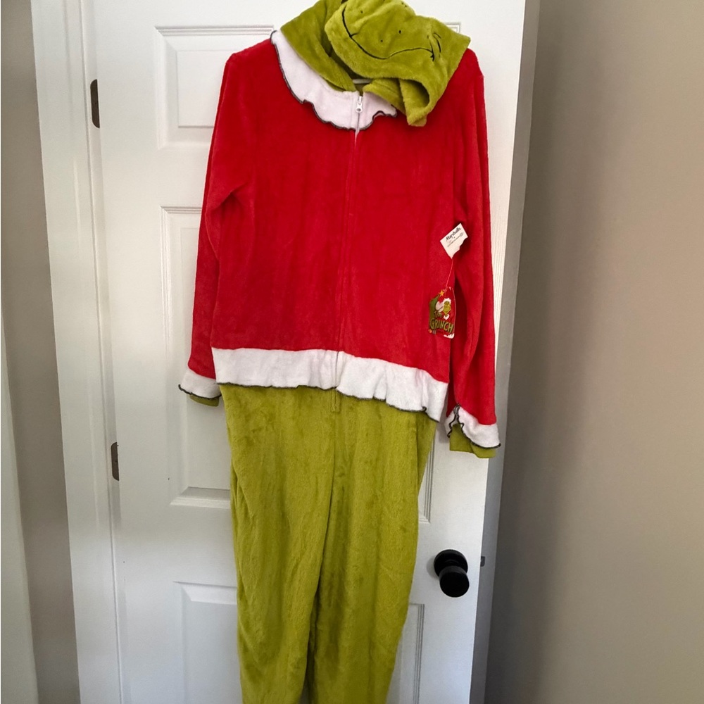 The grinch Red and Green Holiday Onesie